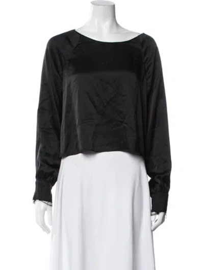 Pre-owned Sablyn Silk Scoop Neck Top In Blue