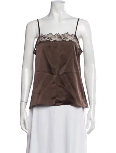 Pre-owned Sablyn Silk Scoop Neck Top In Neutral
