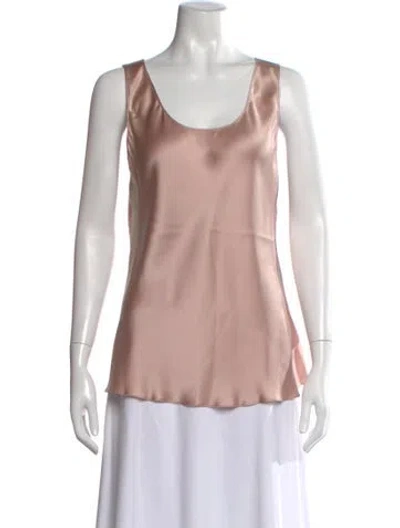 Pre-owned Sablyn Silk Scoop Neck Top In Pink
