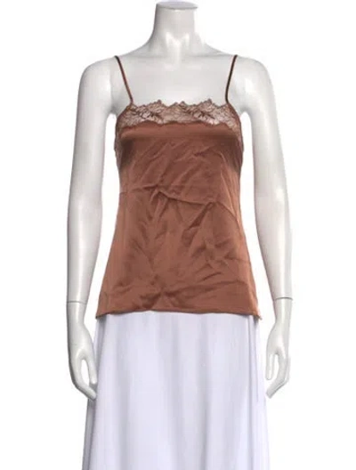 Pre-owned Sablyn Silk Square Neckline Top In Neutral