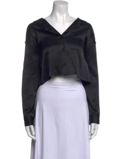 Pre-owned Sablyn Silk V-neck Crop Top In Multi