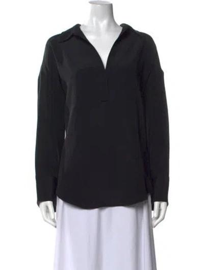 Pre-owned Sablyn Silk V-neck Top In Black