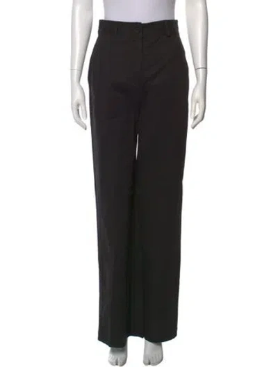 Pre-owned Sablyn Silk Wide Leg Pants In Black