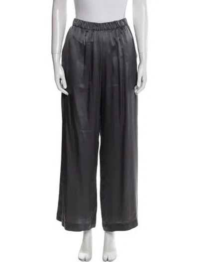 Pre-owned Sablyn Silk Wide Leg Pants In Blue
