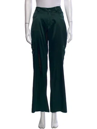Pre-owned Sablyn Silk Wide Leg Pants In Blue