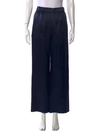 Pre-owned Sablyn Silk Wide Leg Pants In Blue
