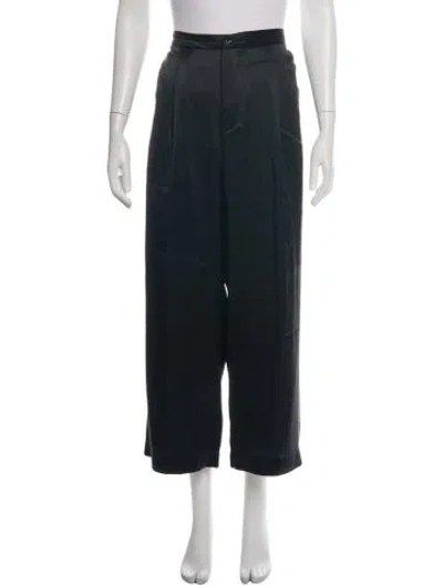Pre-owned Sablyn Silk Wide Leg Pants In Blue