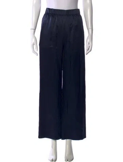 Pre-owned Sablyn Silk Wide Leg Pants In Blue