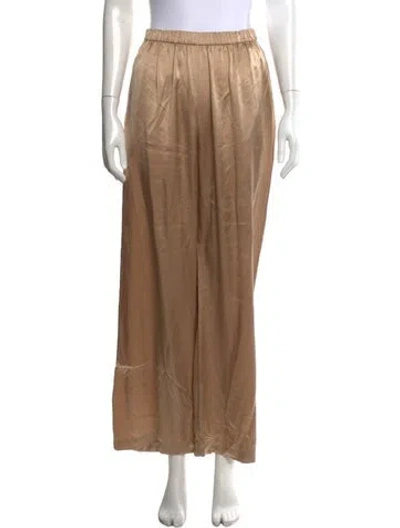 Pre-owned Sablyn Silk Wide Leg Pants In Gold