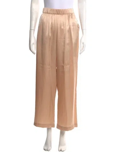 Pre-owned Sablyn Silk Wide Leg Pants In Gold