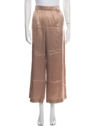 Pre-owned Sablyn Silk Wide Leg Pants In Green