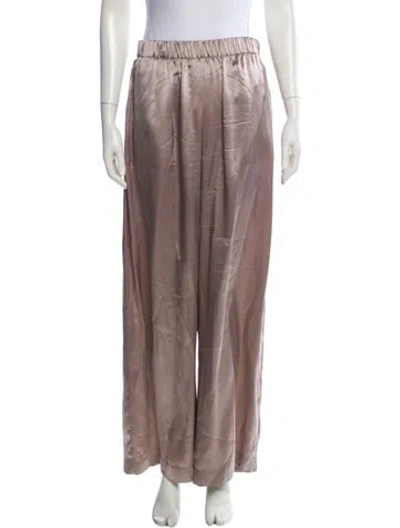 Pre-owned Sablyn Silk Wide Leg Pants In Neutral