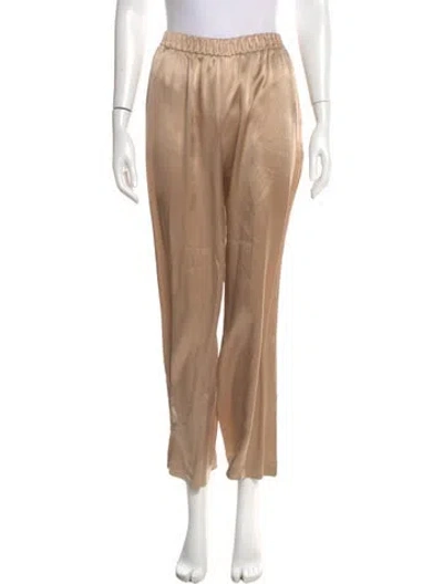 Pre-owned Sablyn Silk Wide Leg Pants In Neutral