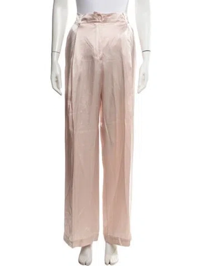 Pre-owned Sablyn Silk Wide Leg Pants In Neutrals
