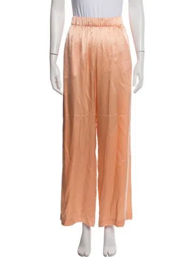 Pre-owned Sablyn Silk Wide Leg Pants In Neutrals