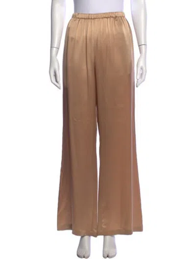 Pre-owned Sablyn Silk Wide Leg Pants In Neutrals