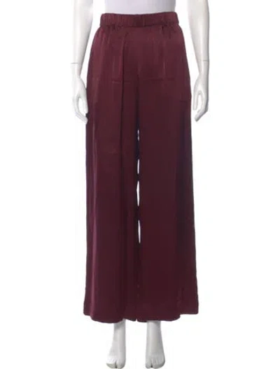 Pre-owned Sablyn Silk Wide Leg Pants In Pink
