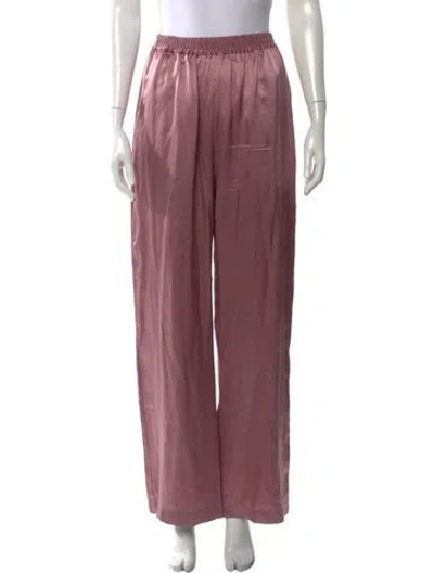 Pre-owned Sablyn Silk Wide Leg Pants In Pink