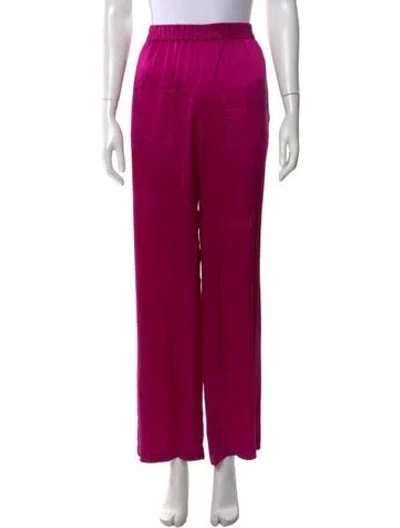 Pre-owned Sablyn Silk Wide Leg Pants In Pink