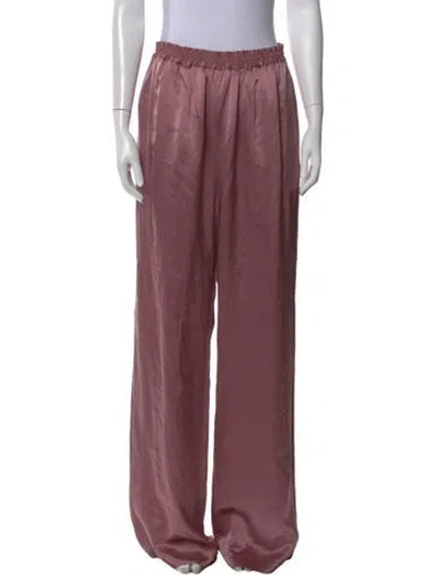 Pre-owned Sablyn Silk Wide Leg Pants In Pink