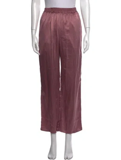 Pre-owned Sablyn Silk Wide Leg Pants In Pink