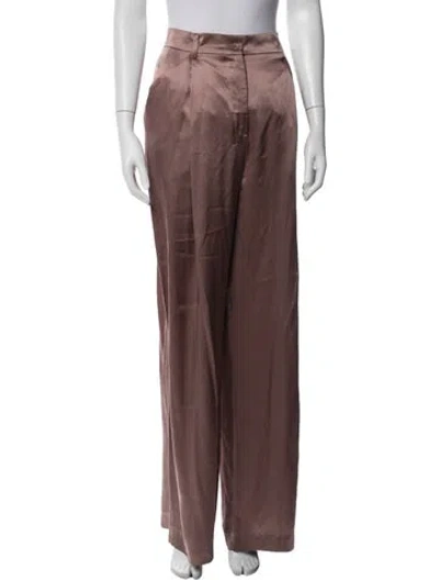 Pre-owned Sablyn Silk Wide Leg Pants In Purple