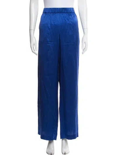 Pre-owned Sablyn Silk Wide Leg Pants W/ Tags In Blue
