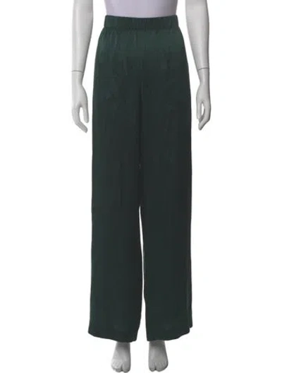 Pre-owned Sablyn Silk Wide Leg Pants W/ Tags In Green