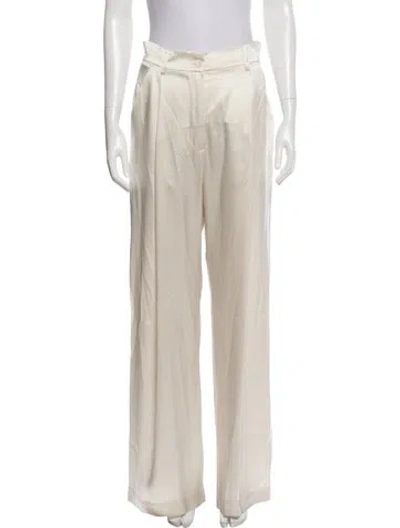 Pre-owned Sablyn Silk Wide Leg Pants W/ Tags In Neutral