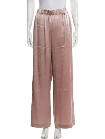 Pre-owned Sablyn Silk Wide Leg Pants W/ Tags In Pink