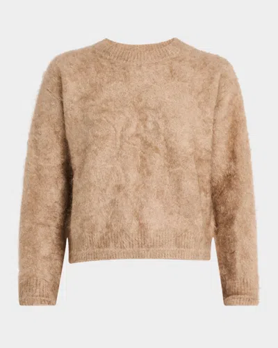 Sablyn Slouchy Crewneck Cashmere Sweater In Eco Gravel