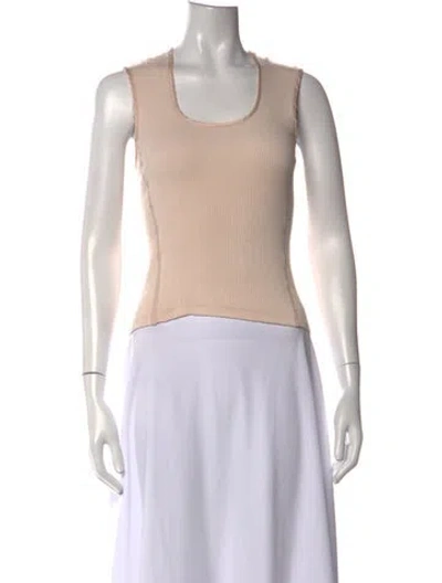 Pre-owned Sablyn Square Neckline Sleeveless Top In Neutrals