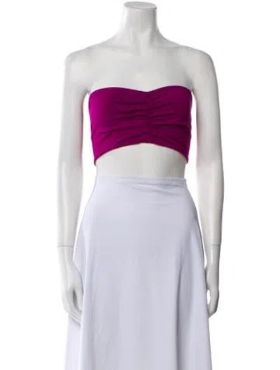 Pre-owned Sablyn Strapless Crop Top In Neutral