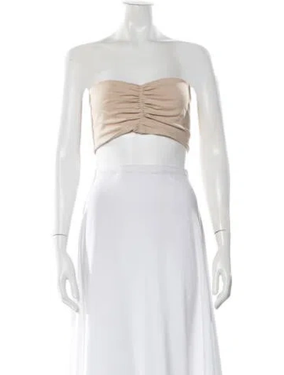 Pre-owned Sablyn Strapless Crop Top In Neutral