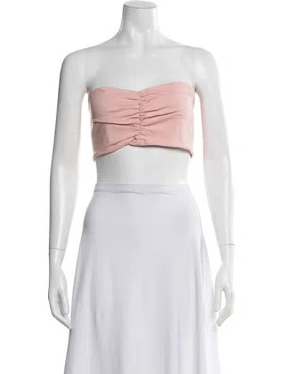 Pre-owned Sablyn Strapless Crop Top In Pink