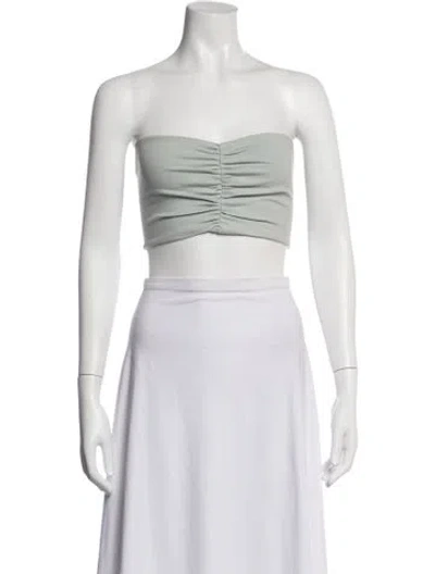 Pre-owned Sablyn Strapless Crop Top In White