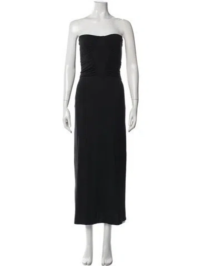 Pre-owned Sablyn Strapless Long Dress In Black