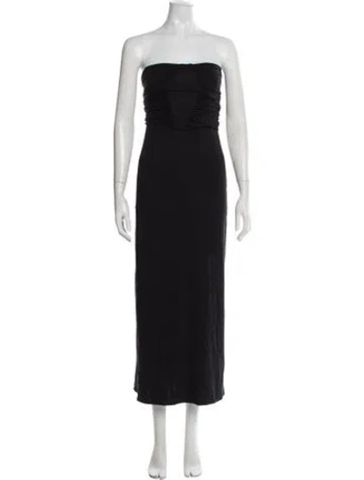Pre-owned Sablyn Strapless Long Dress In Black