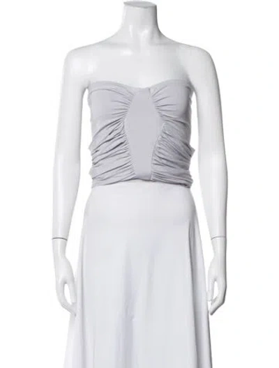 Pre-owned Sablyn Strapless Top In White