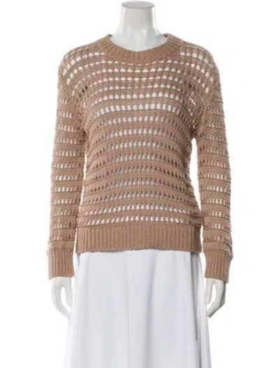 Pre-owned Sablyn Striped Crew Neck Sweater In Neutral