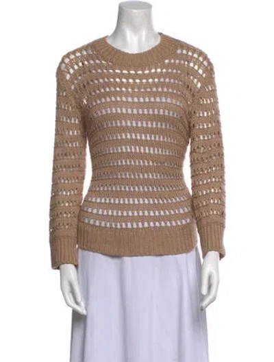 Pre-owned Sablyn Striped Scoop Neck Sweater In Neutral
