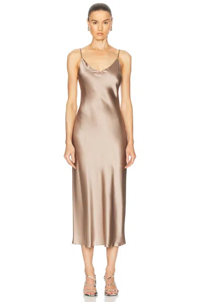 Sablyn Taylor V Neck Bias Cut Cami Dress In Eco Gravel