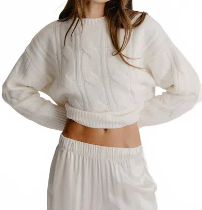 Sablyn Tristan Cable Knit Sweater In Gardenia/cream In White