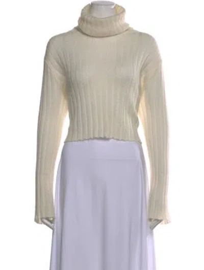 Pre-owned Sablyn Turtleneck Long Sleeve Top In Neutral