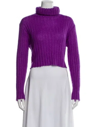 Pre-owned Sablyn Turtleneck Sweater In Purple