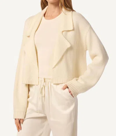 Sablyn Tyra Relaxed Collared Cardigan In Gardenia In Neutral