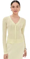 SABLYN VINNI KNIT CARDIGAN PALE CITRON