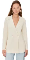 Sablyn Vivian Relaxed Double Breasted Blazer Gardenia In Gardenia