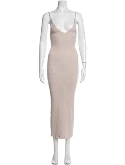 Pre-owned Sablyn V-neck Long Dress In Pink