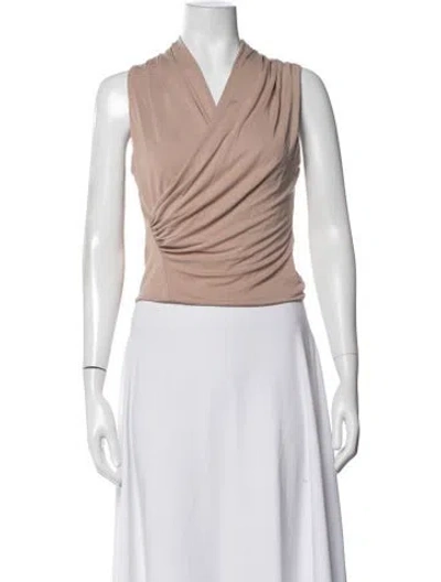Pre-owned Sablyn V-neck Sleeveless Top In Neutrals